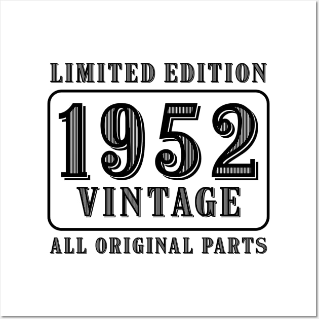 All original parts vintage 1952 limited edition birthday Wall Art by colorsplash